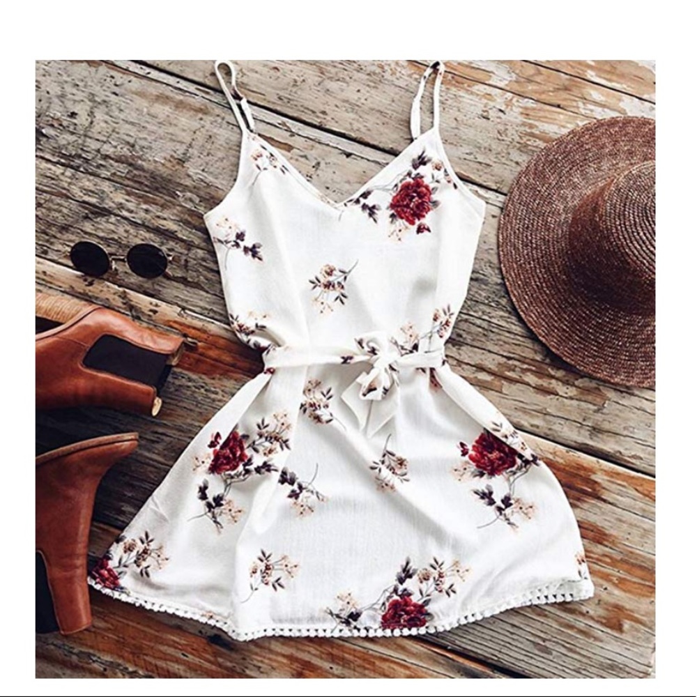 White Floral dress
